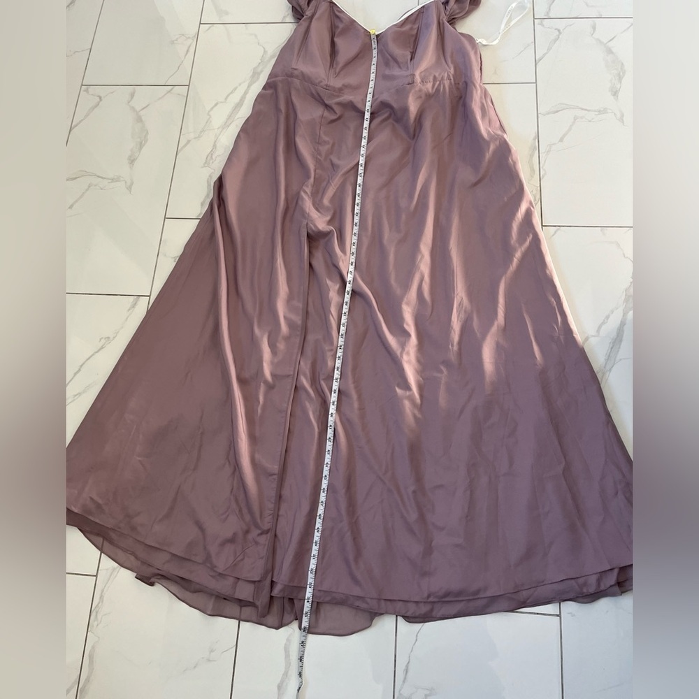 NWT Azazie Audrianna Maxi dress/ Gown/ Dusk/ Double lined/ Approx. size US 14/16 - Picture 15 of 17